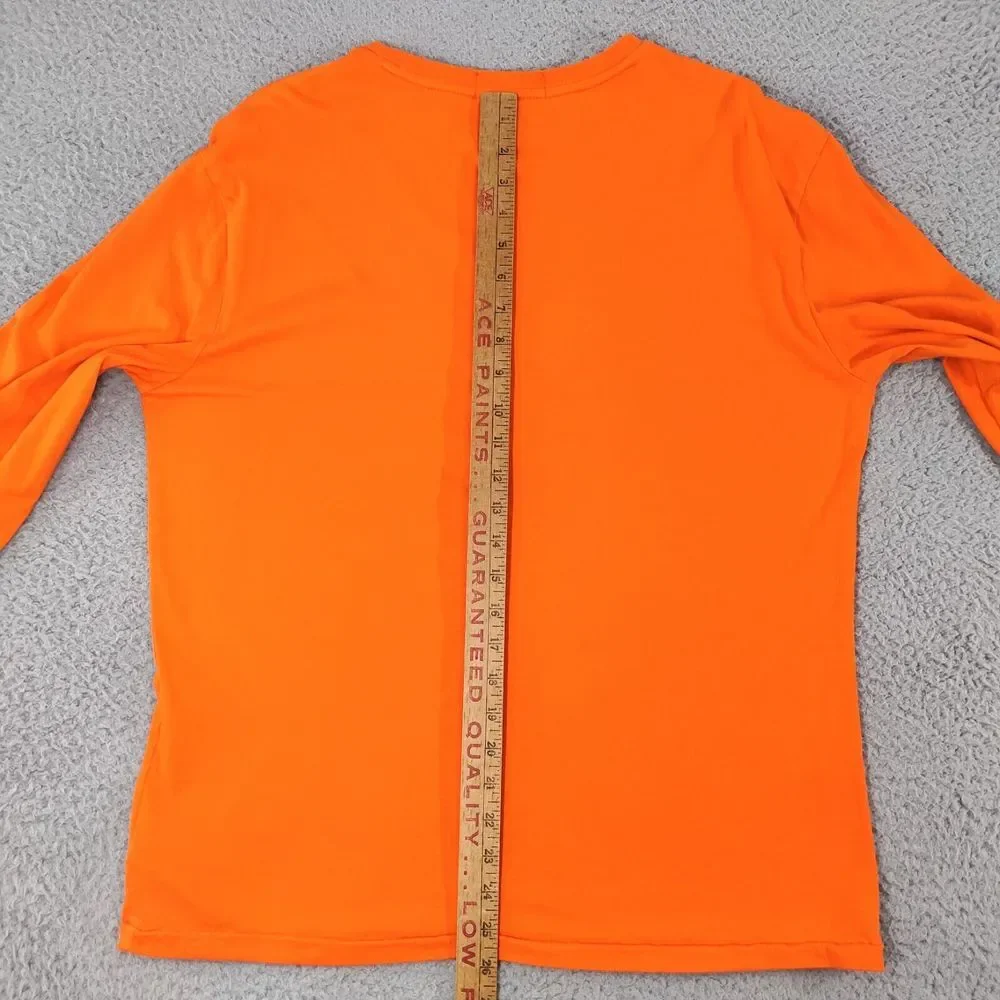 Polo Ralph Lauren Shirt Mens Medium Orange Classic Fit Polo Ski Graphic Tee
